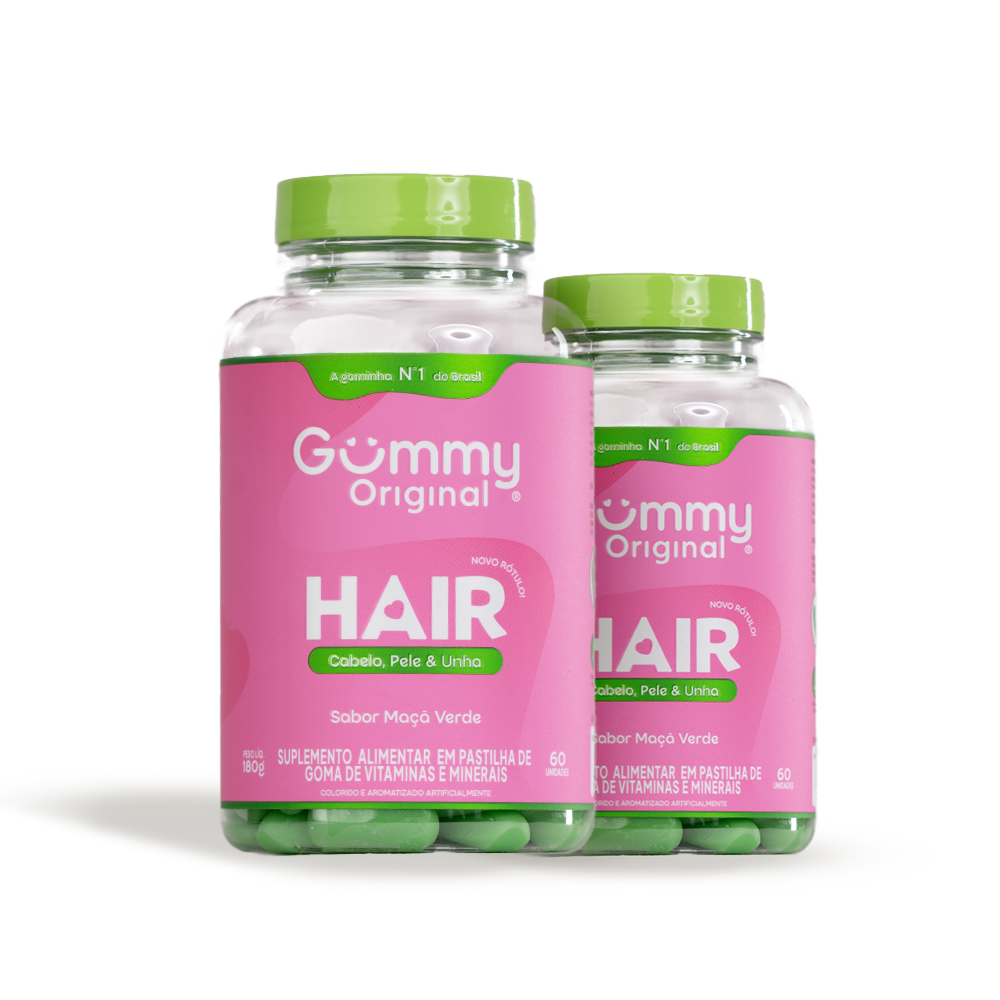 1 - Gummy Hair® - Maçã Verde 180 g - Imagem 8