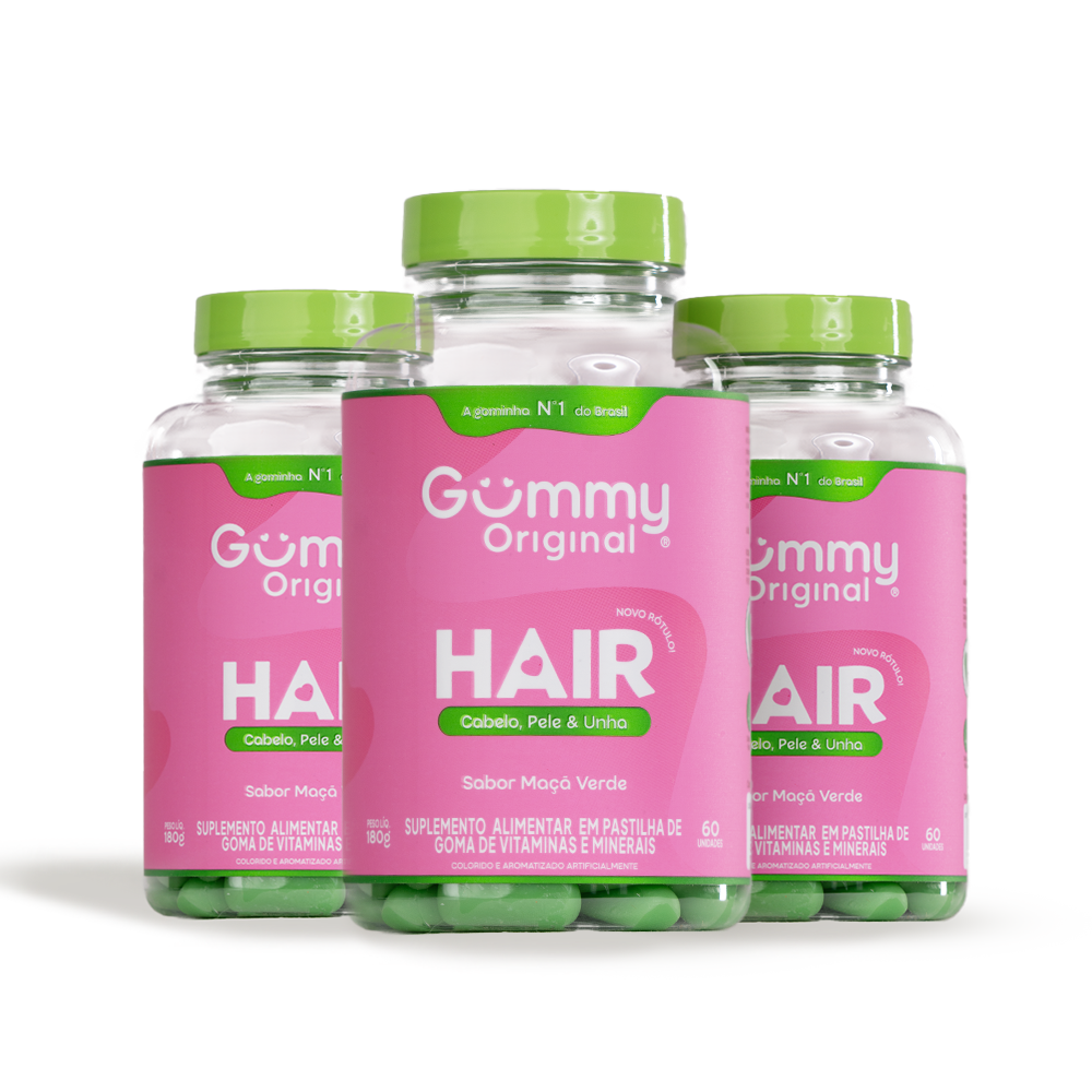 1 - Gummy Hair® - Maçã Verde 180 g - Imagem 11
